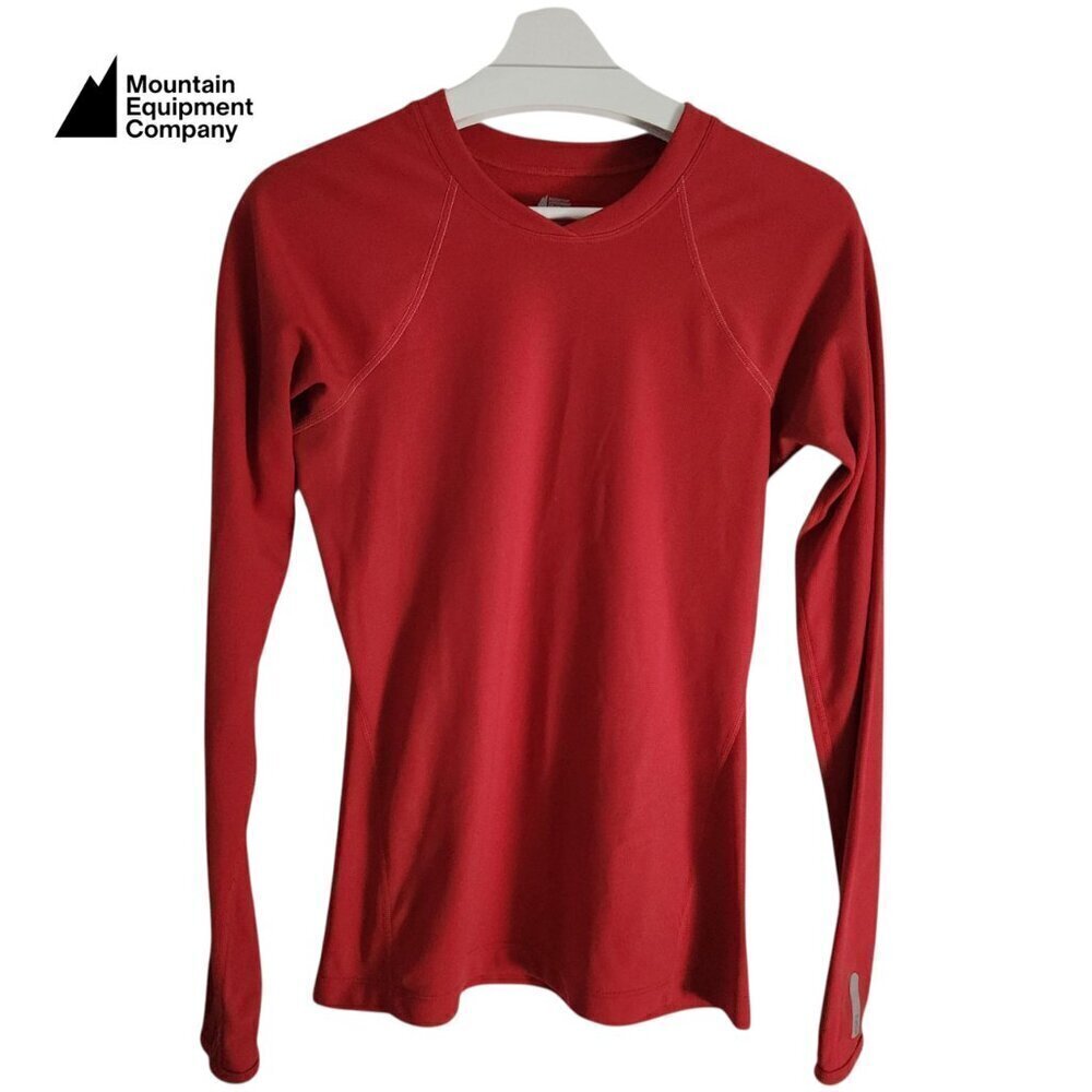 MEC Red Performance base layer Thumbhole Athletic Top size s